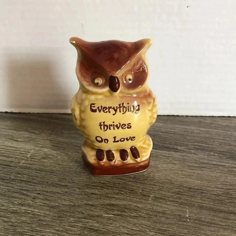 Vtg Ceramic  Owl Pepper Shaker